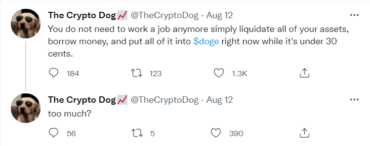 The Crypto Dog Tweet