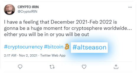 Altcoin Season tweet