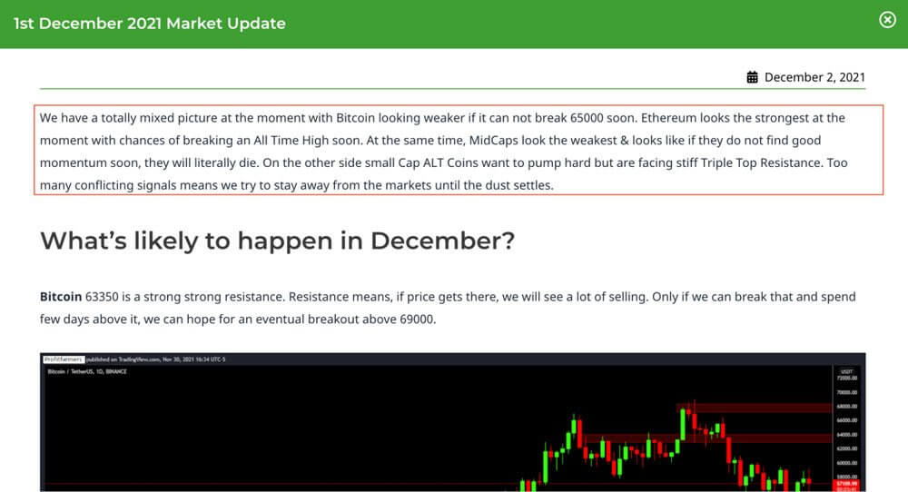 December 1st - Market Update