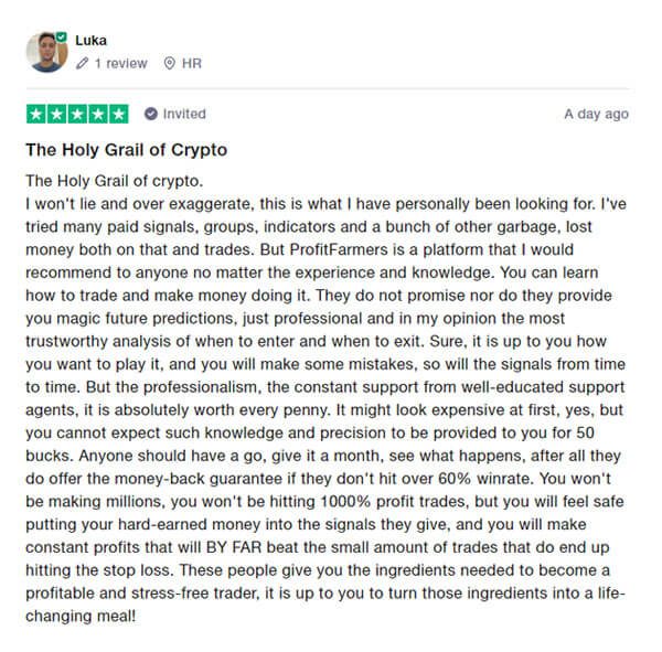 Luka Truspilot 5 star review