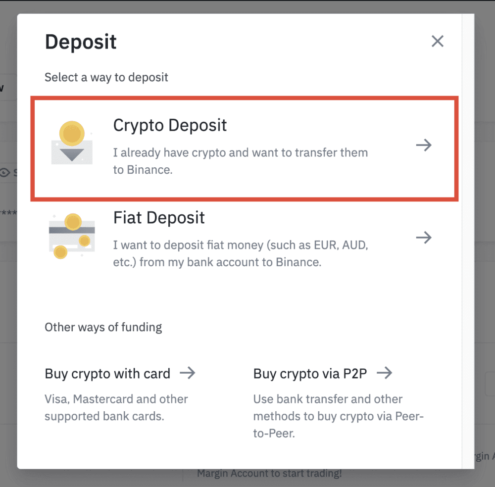 binance crypto deposit